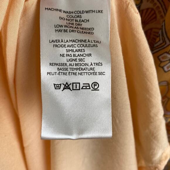 Anthropologie Calida Maxi Dress Size 4P Dark Yellow Print Festival Boho Vacation - Picture 11 of 14